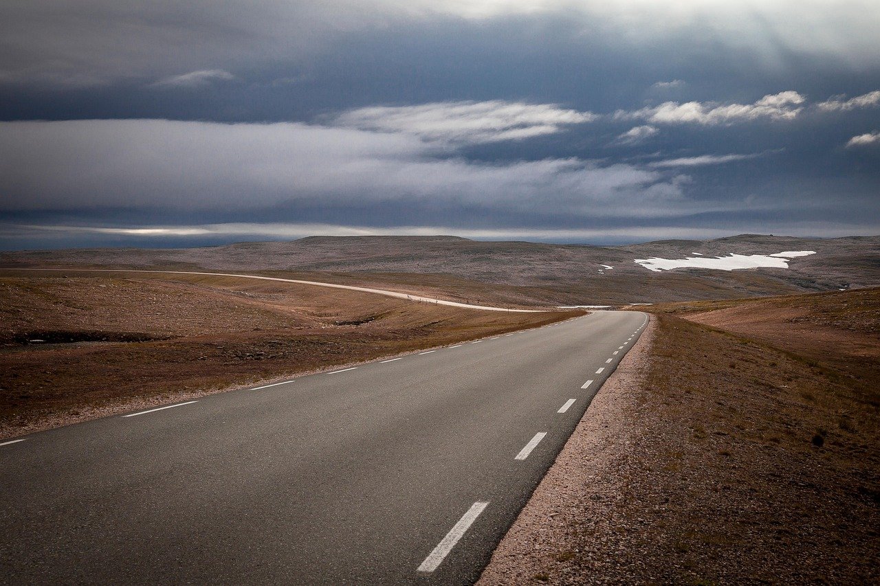 road, norway, tundra, landscape, sky, clouds, highway, rural, countryside, road, road, road, road, nature, road, norway, highway, highway